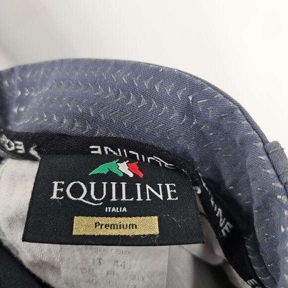 Equiline Cedar Pants Gray Full Grip Breeches Zipped Pocket Skinny Size 44 US M - Picture 6 of 8